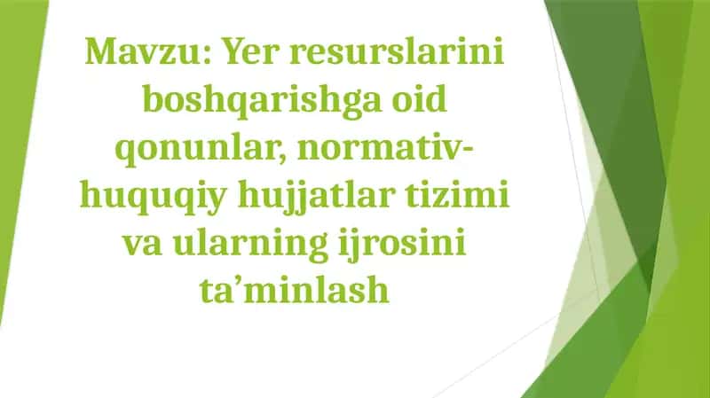 Normativ-huquqiy hujjatlar tizimi