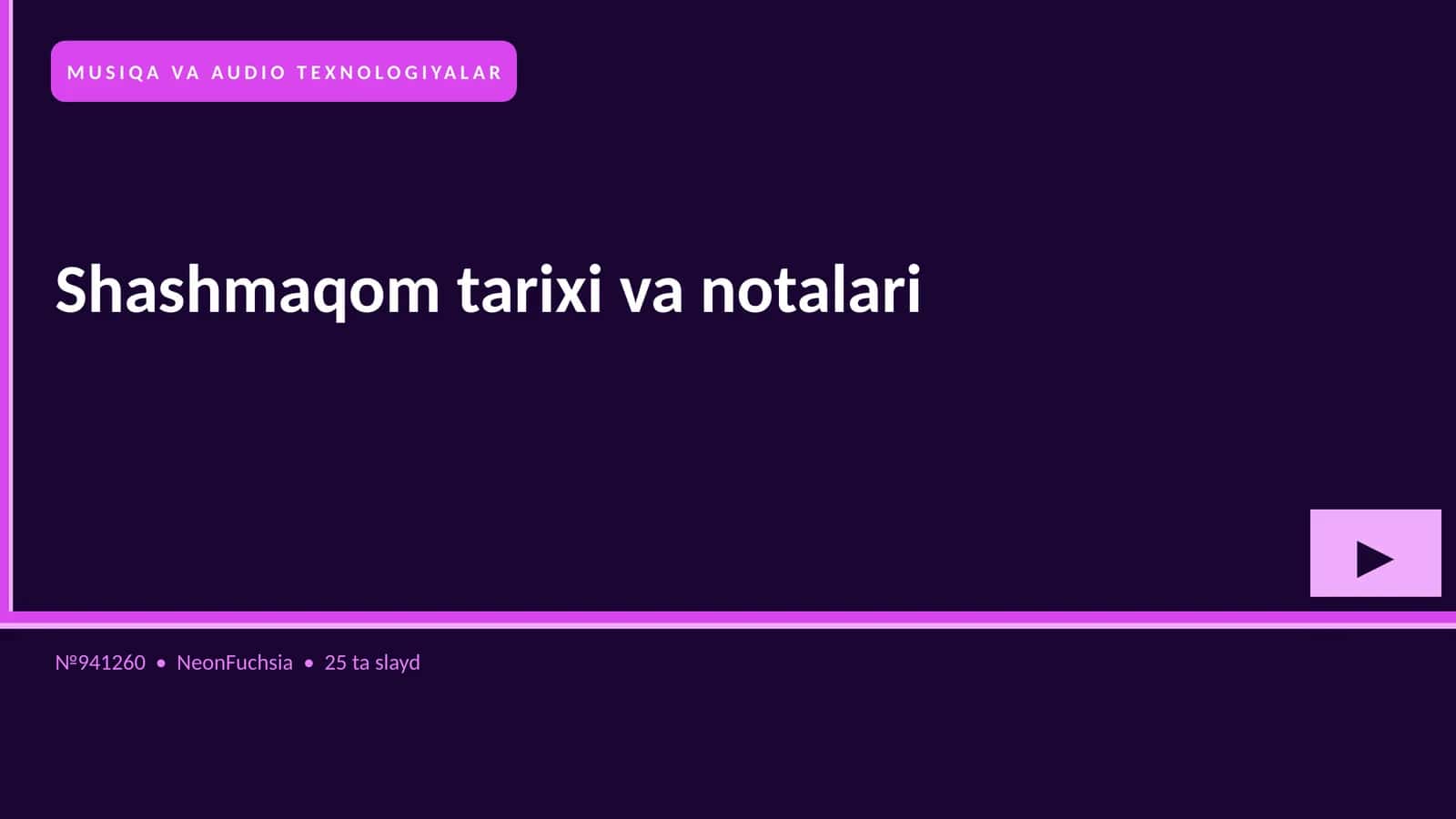 Shashmaqom tarixi va notalari