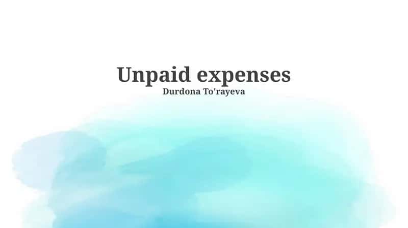 Understanding Unpaid Expenses