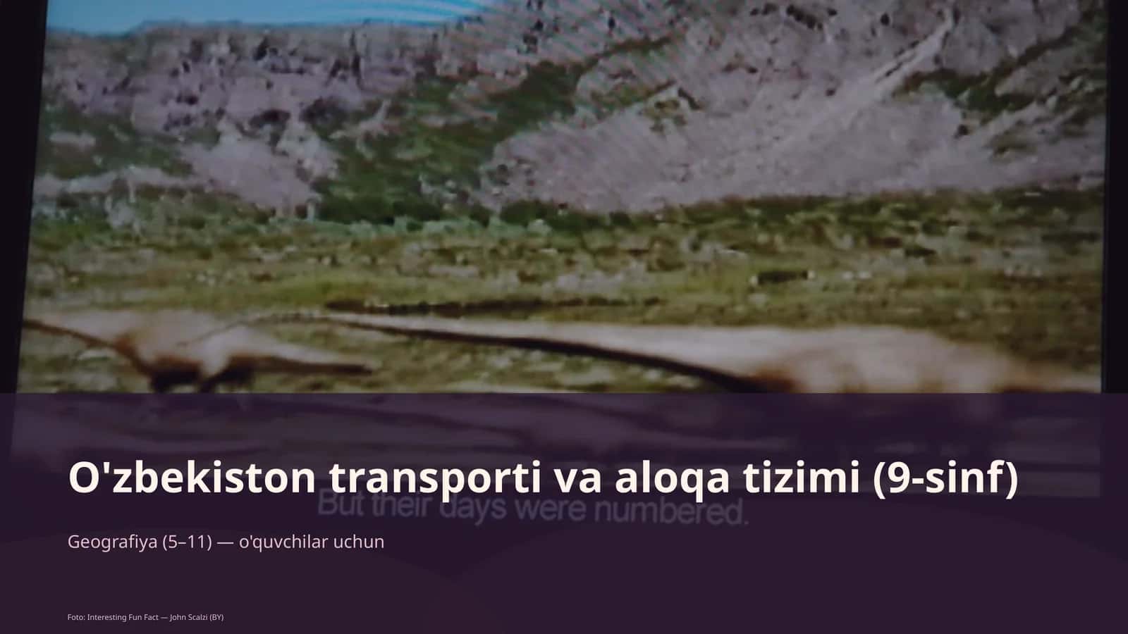 O'zbekiston transporti va aloqa tizimi (9-sinf)