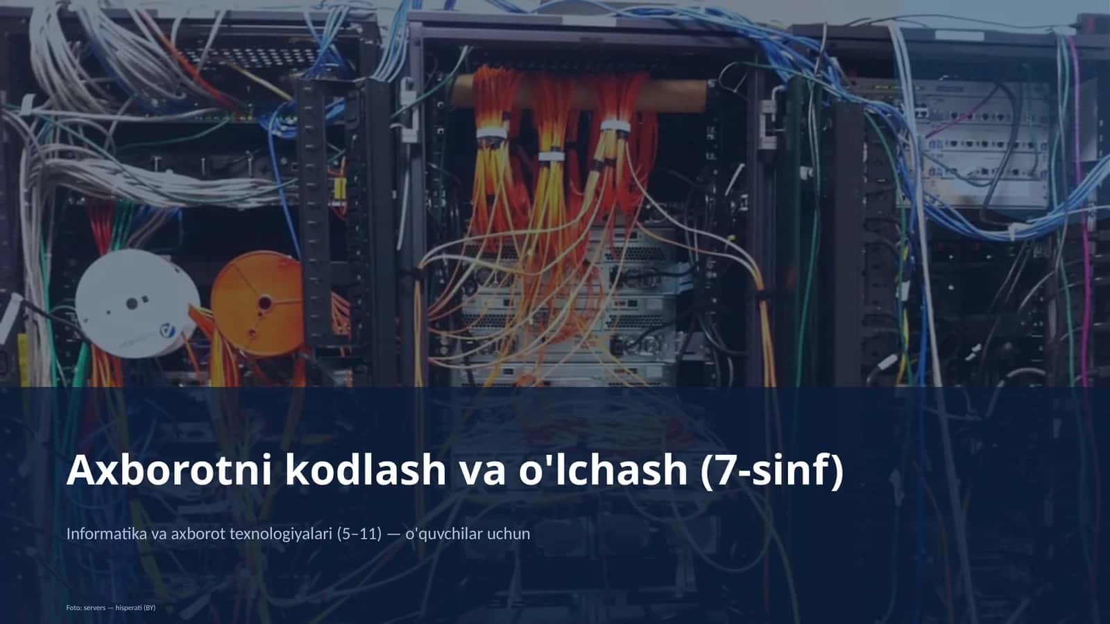Axborotni kodlash va o'lchash (7-sinf)