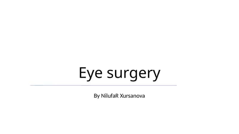 Ko'z Jarrohligi