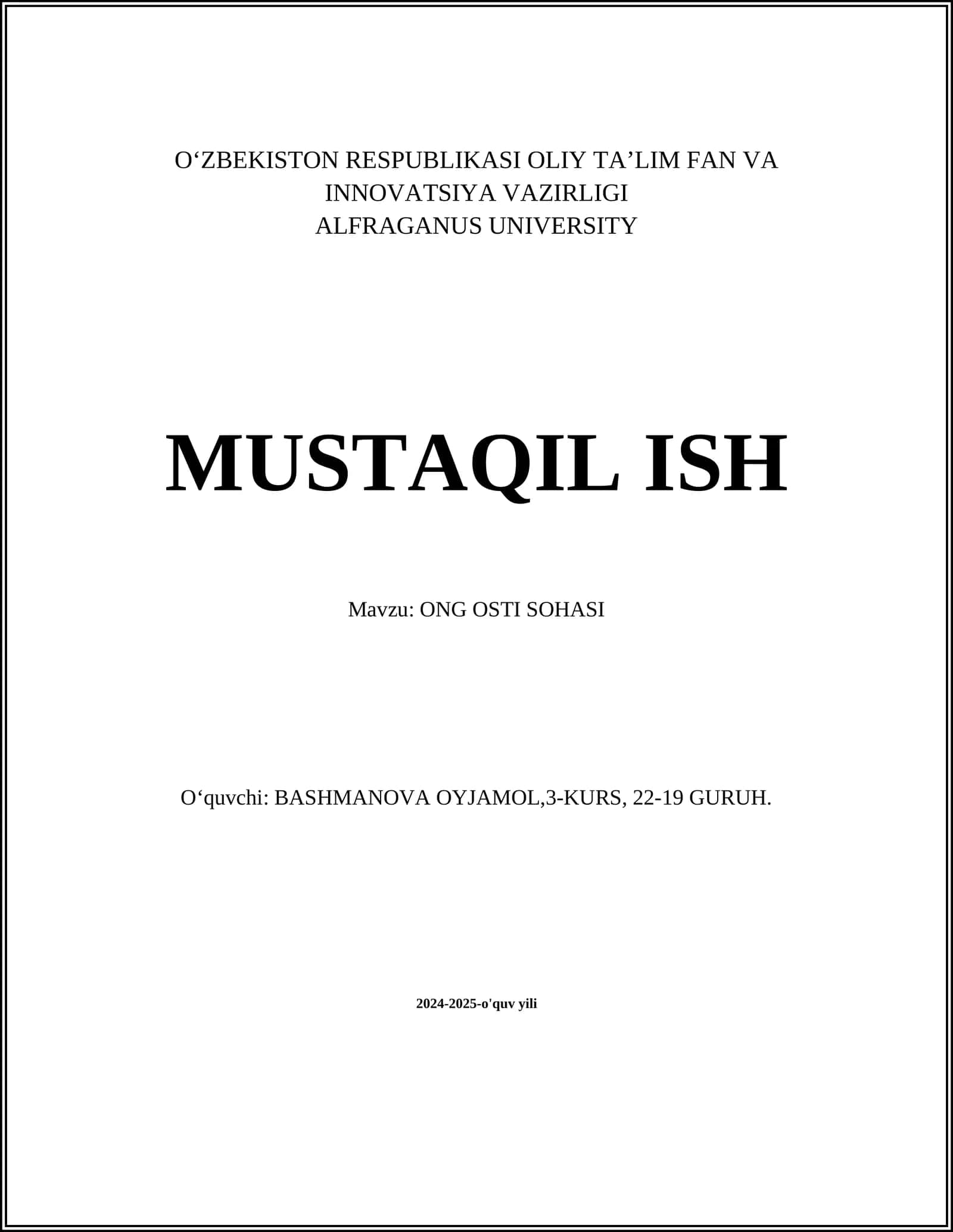 O'zbek ona tili tarixi