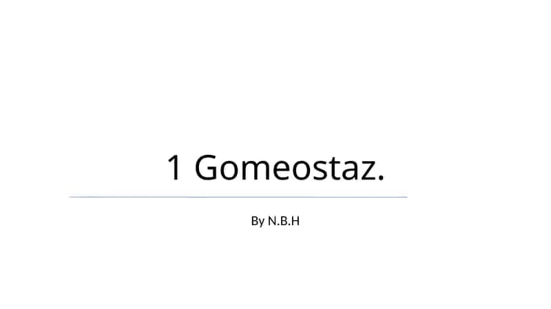 Gomeostaz