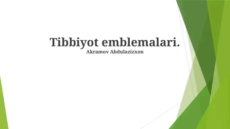 Tibbiyot emblemalari