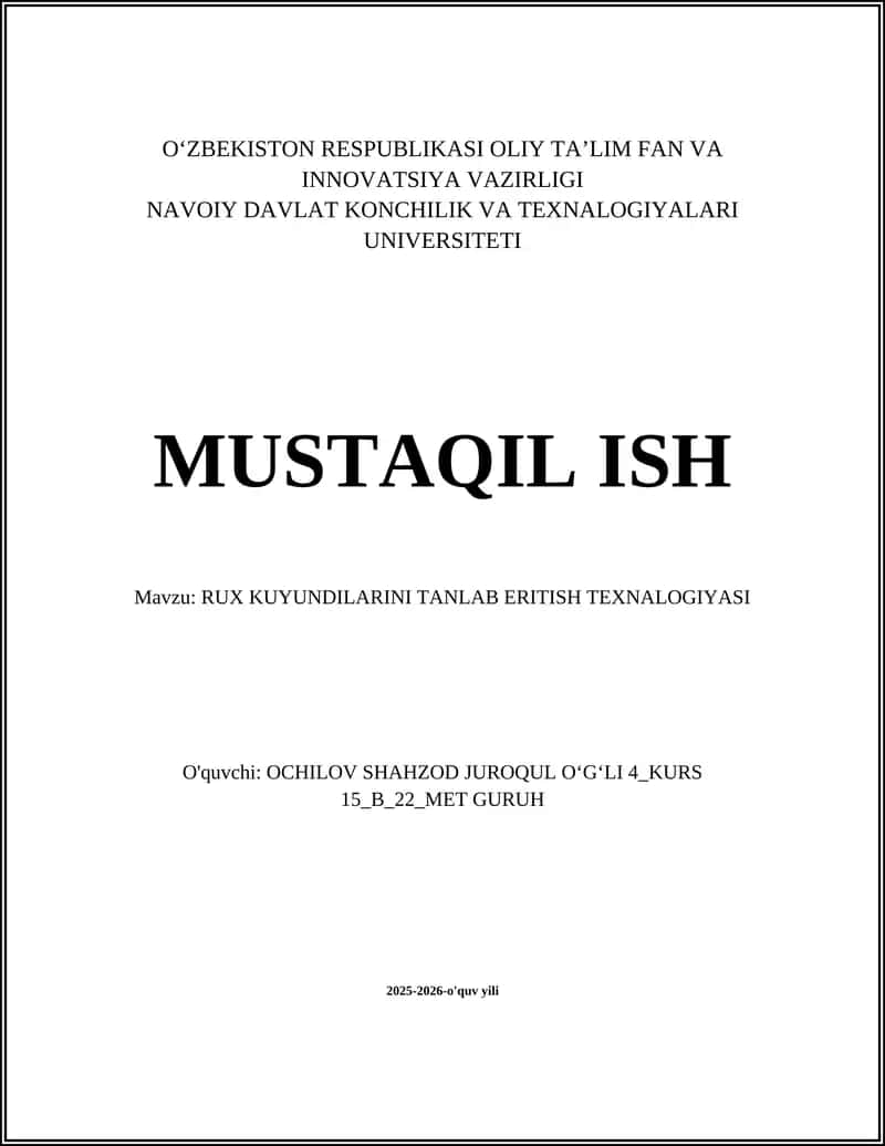 Rux kuyundilarini tanlab eritish texnologiyasi