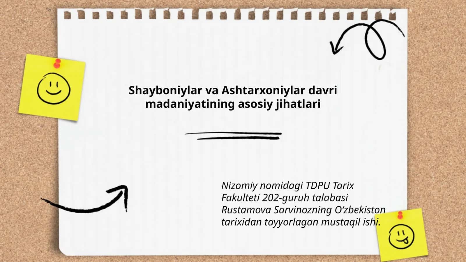 Shayboniylar va Ashtarxoniylar davri madaniyatining asosiy jihatlari
