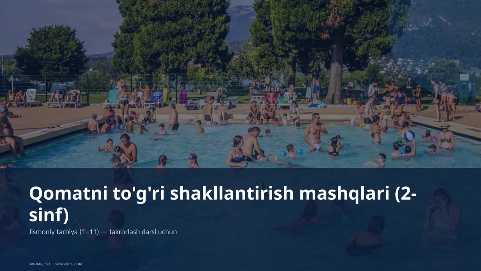 Qomatni to'g'ri shakllantirish mashqlari (2-sinf)