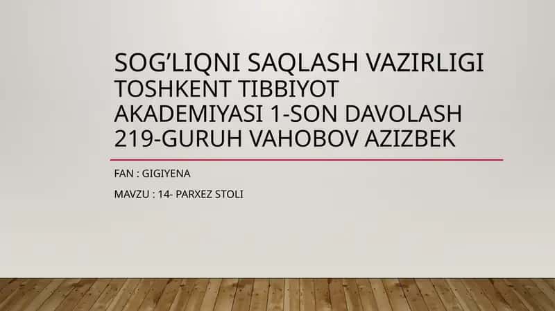 PARXEZ STOLI