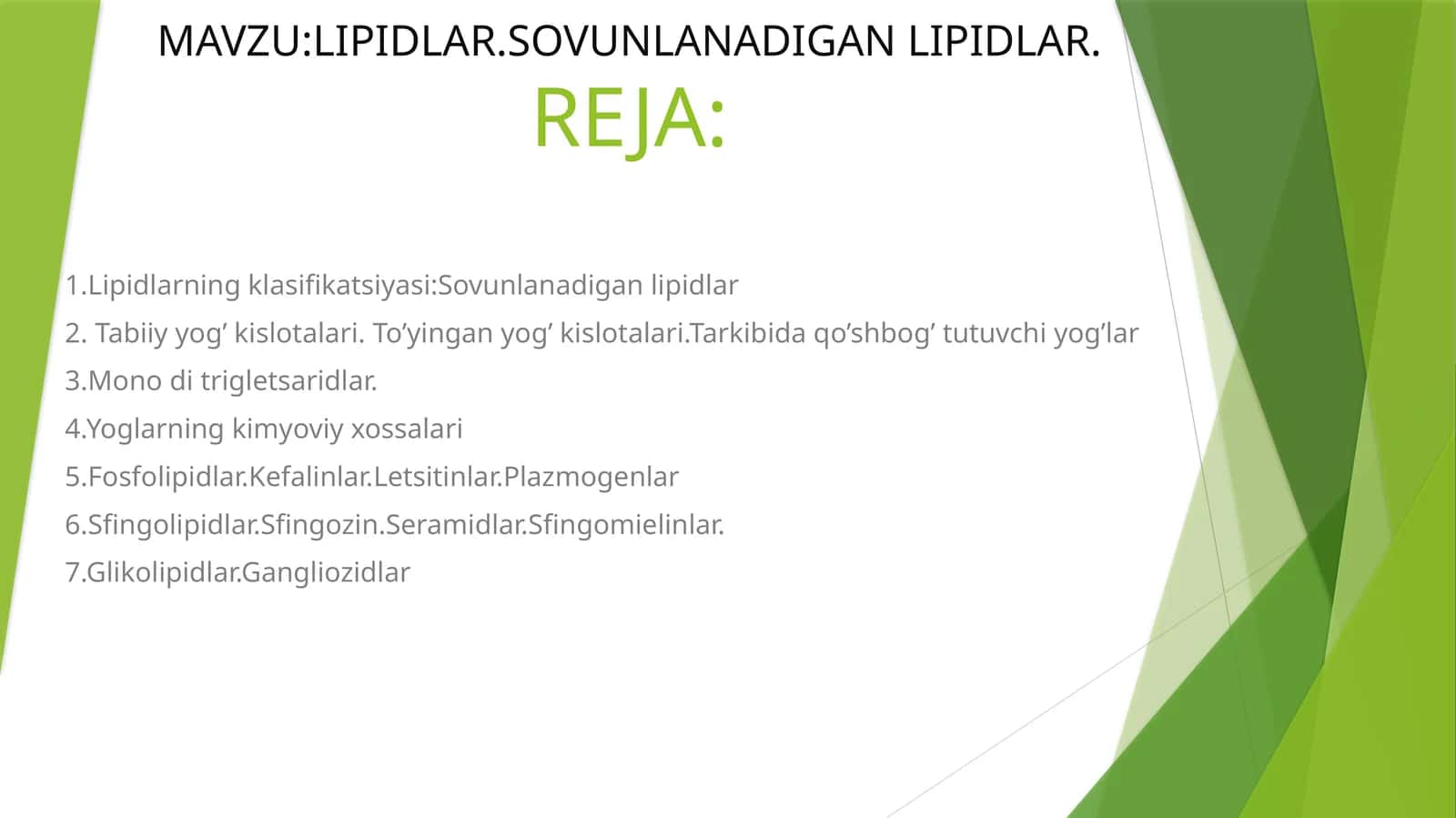 LIPIDLAR.SOVUNLANADIGAN LIPIDLAR