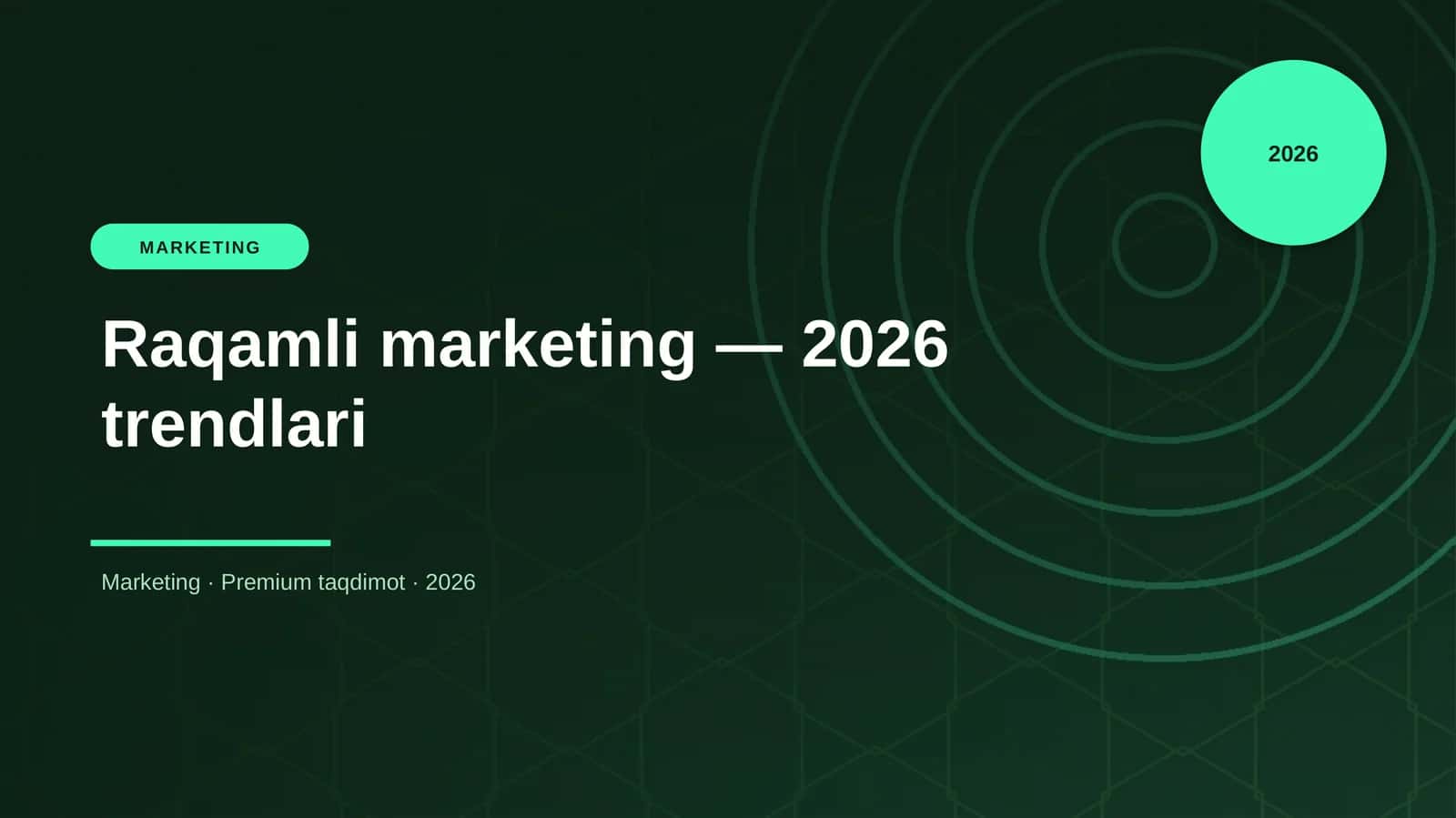 Raqamli marketing — 2026 trendlari