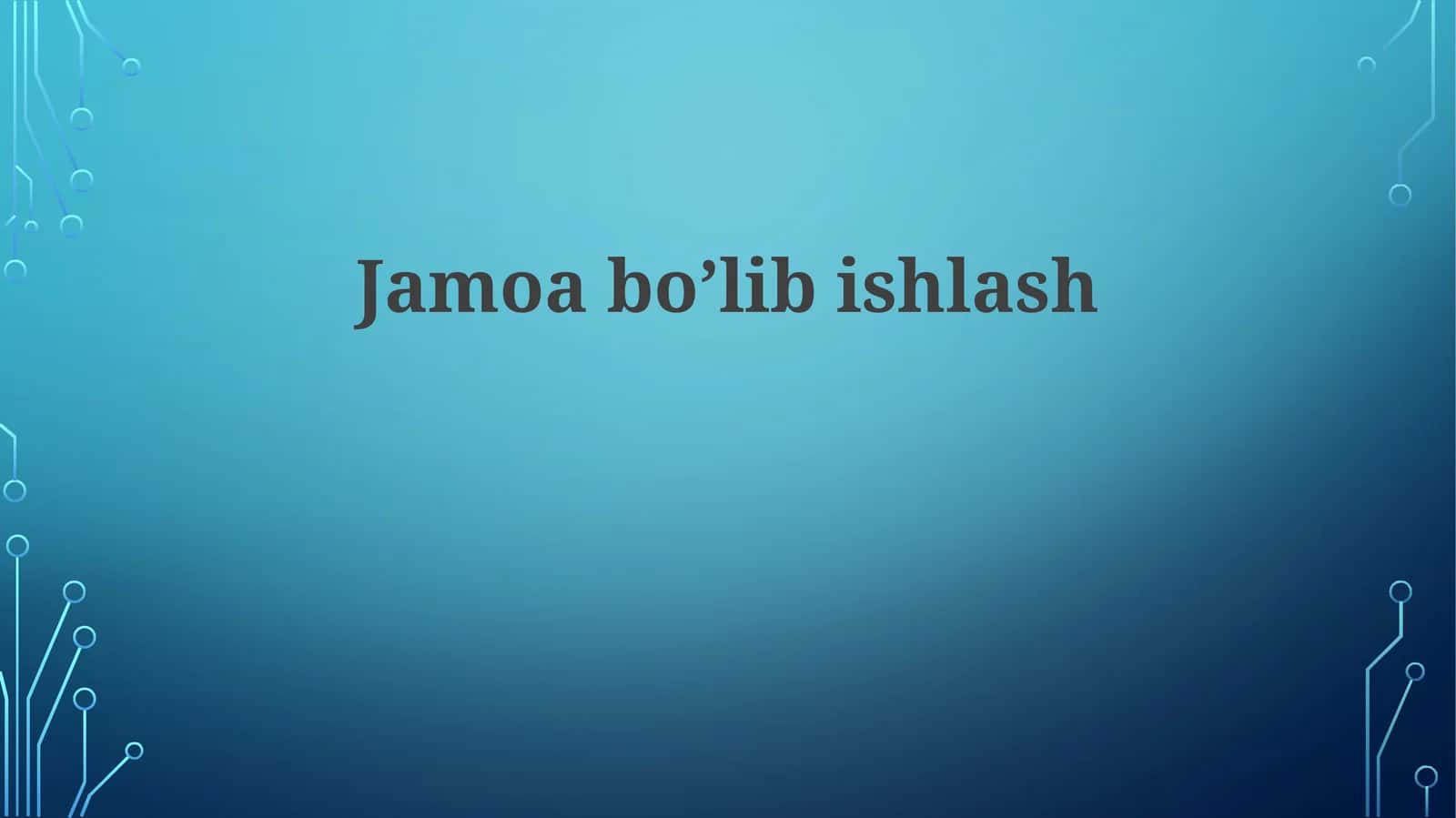 Jamoabo’libishlash