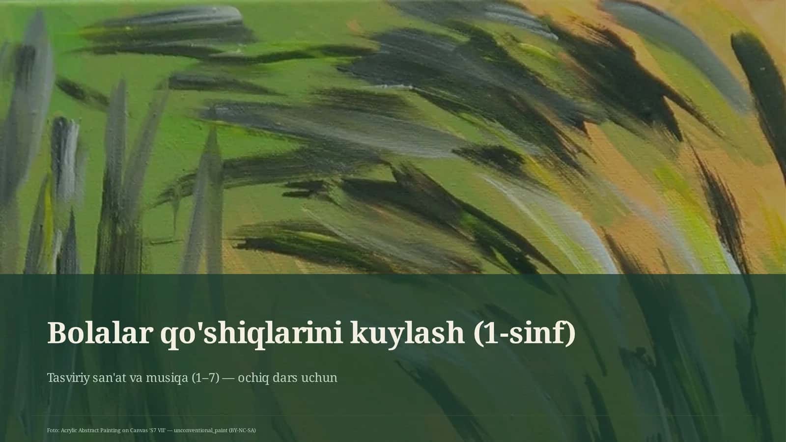 Bolalar qo'shiqlarini kuylash (1-sinf)