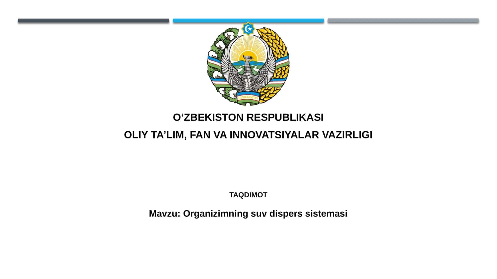 Organizimning suv disperssistemasi
