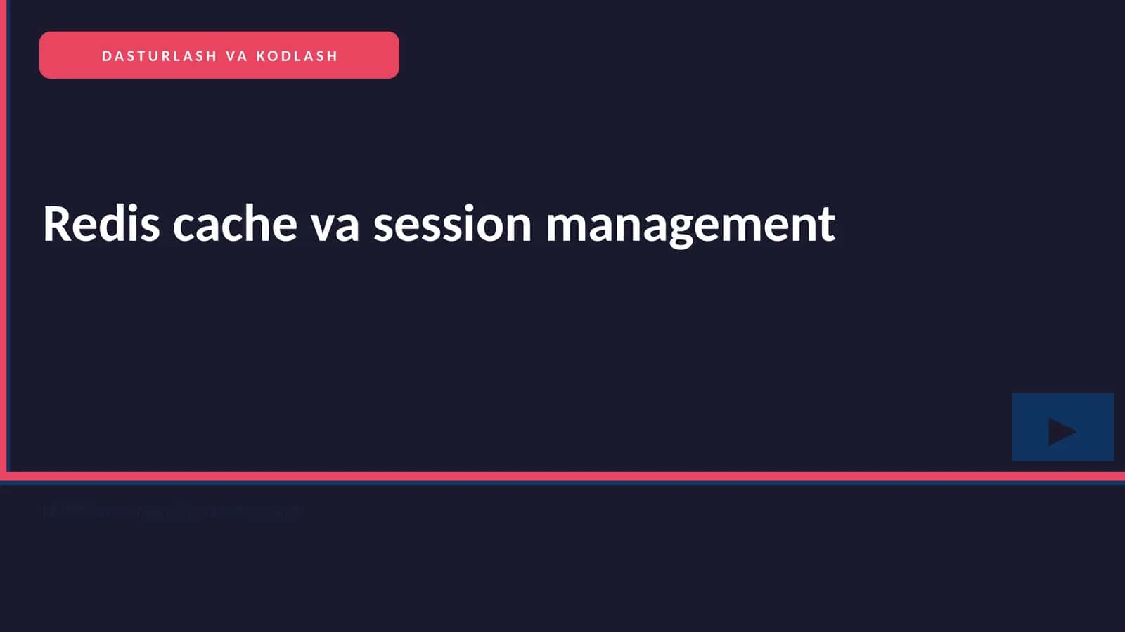 Redis cache va session management