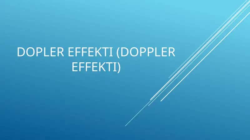 Dopler effekti (Doppler effekti)