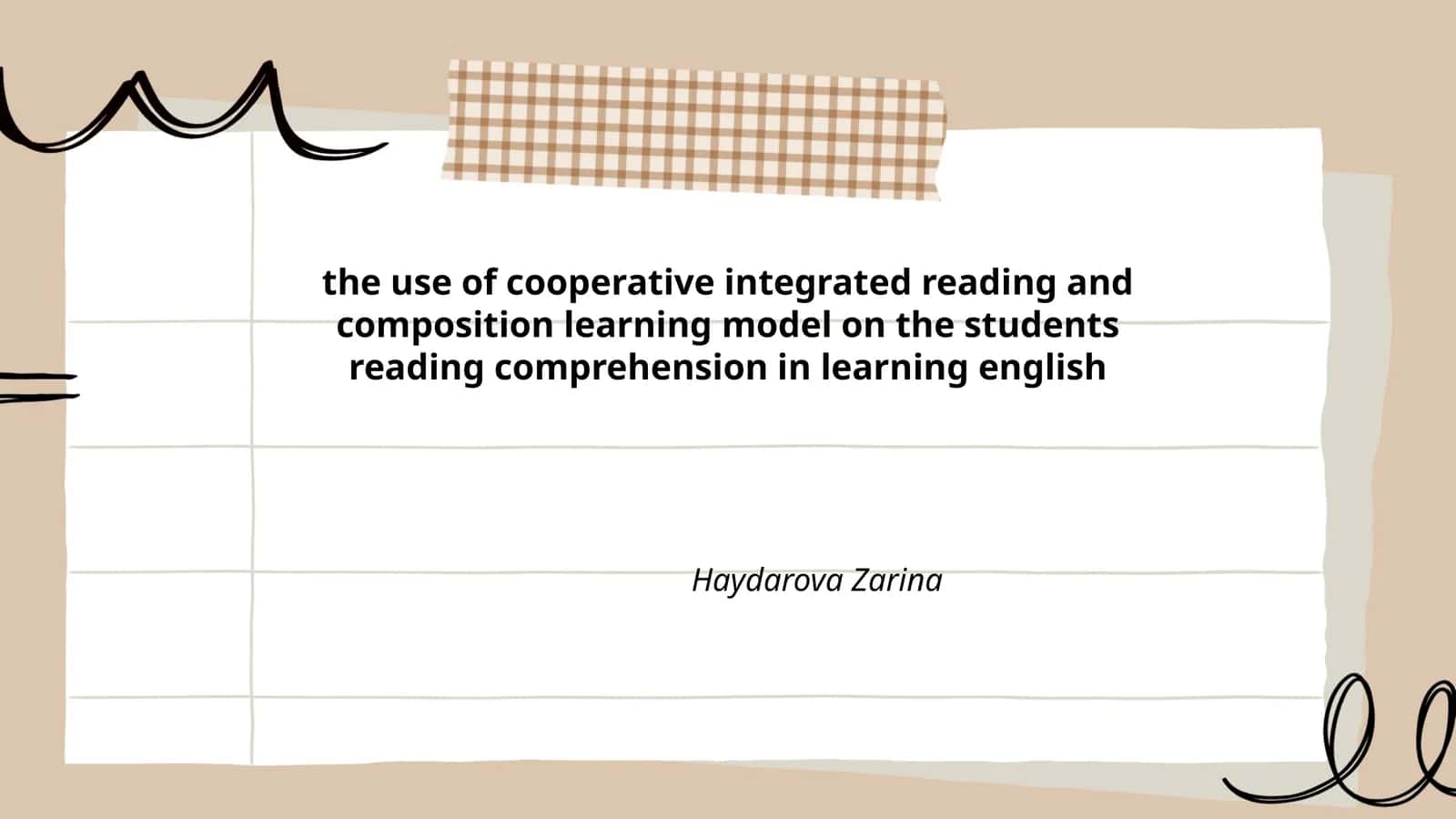 the use of cooperative integrated reading and composition learning model on the students reading comprehension in learning english