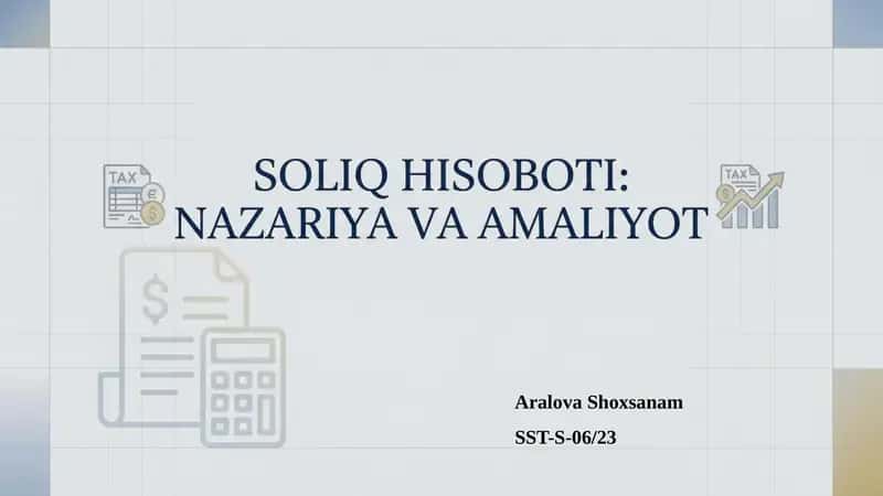 Soliq hisoboti
