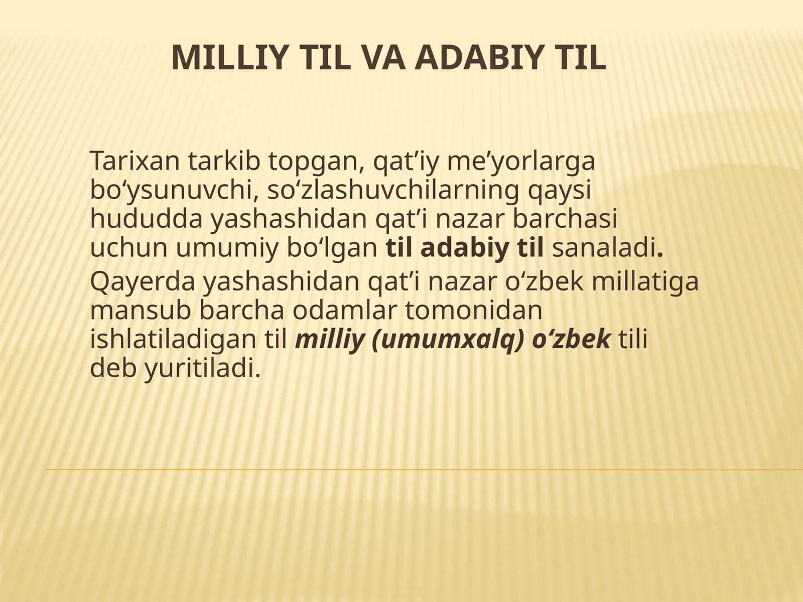 Milliy til va adabiy til