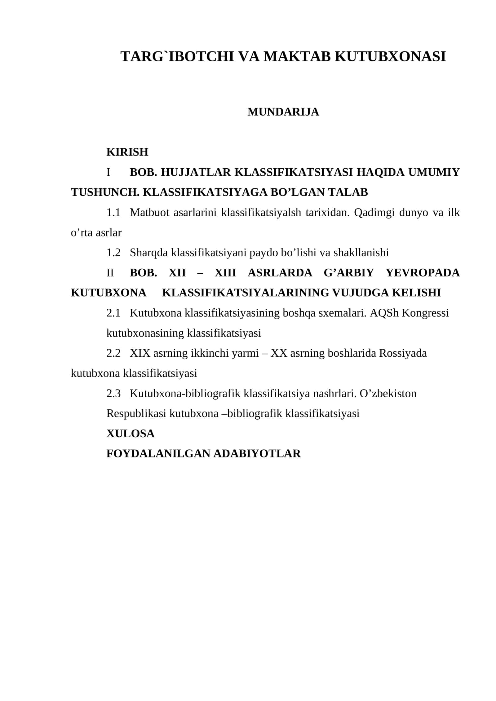 TARG`IBOTCHI VA MAKTAB KUTUBXONASI