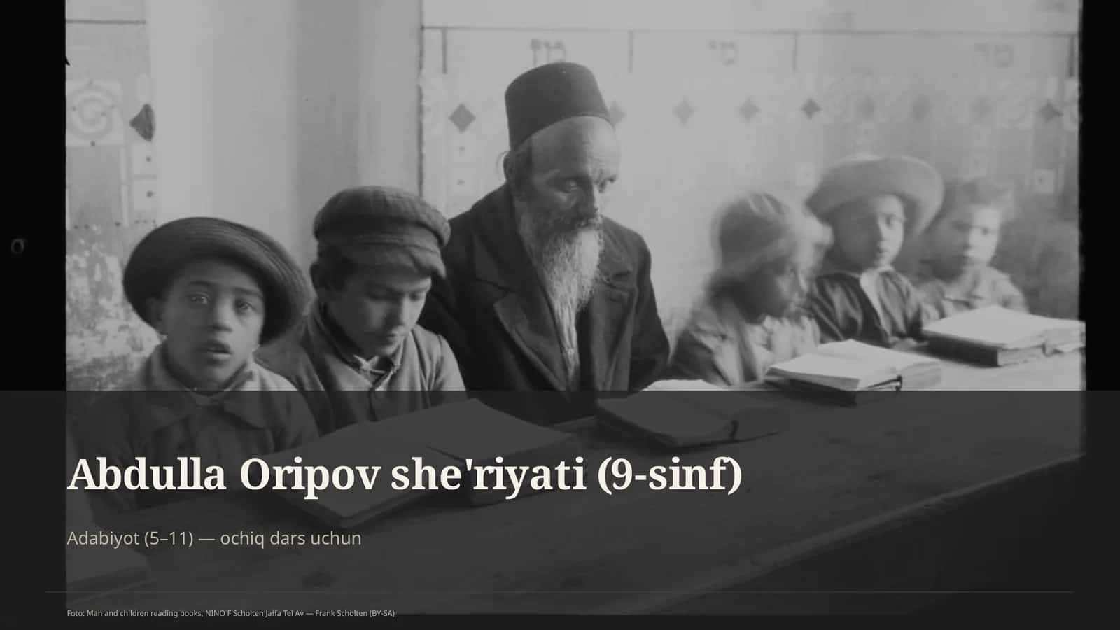 Abdulla Oripov she'riyati (9-sinf)