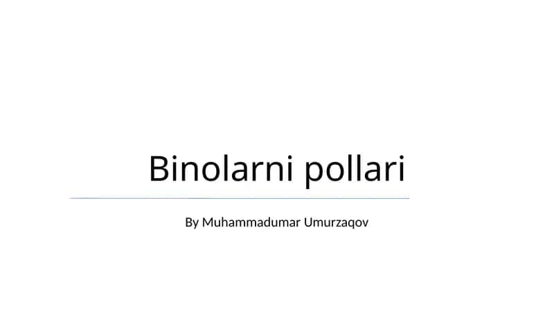 Binolarni pollari