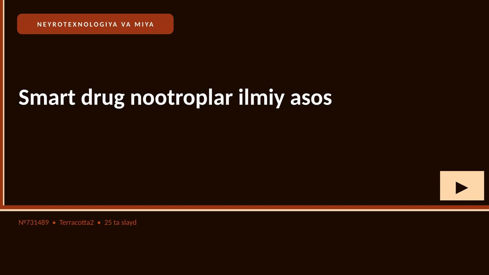 Smart drug nootroplar ilmiy asos