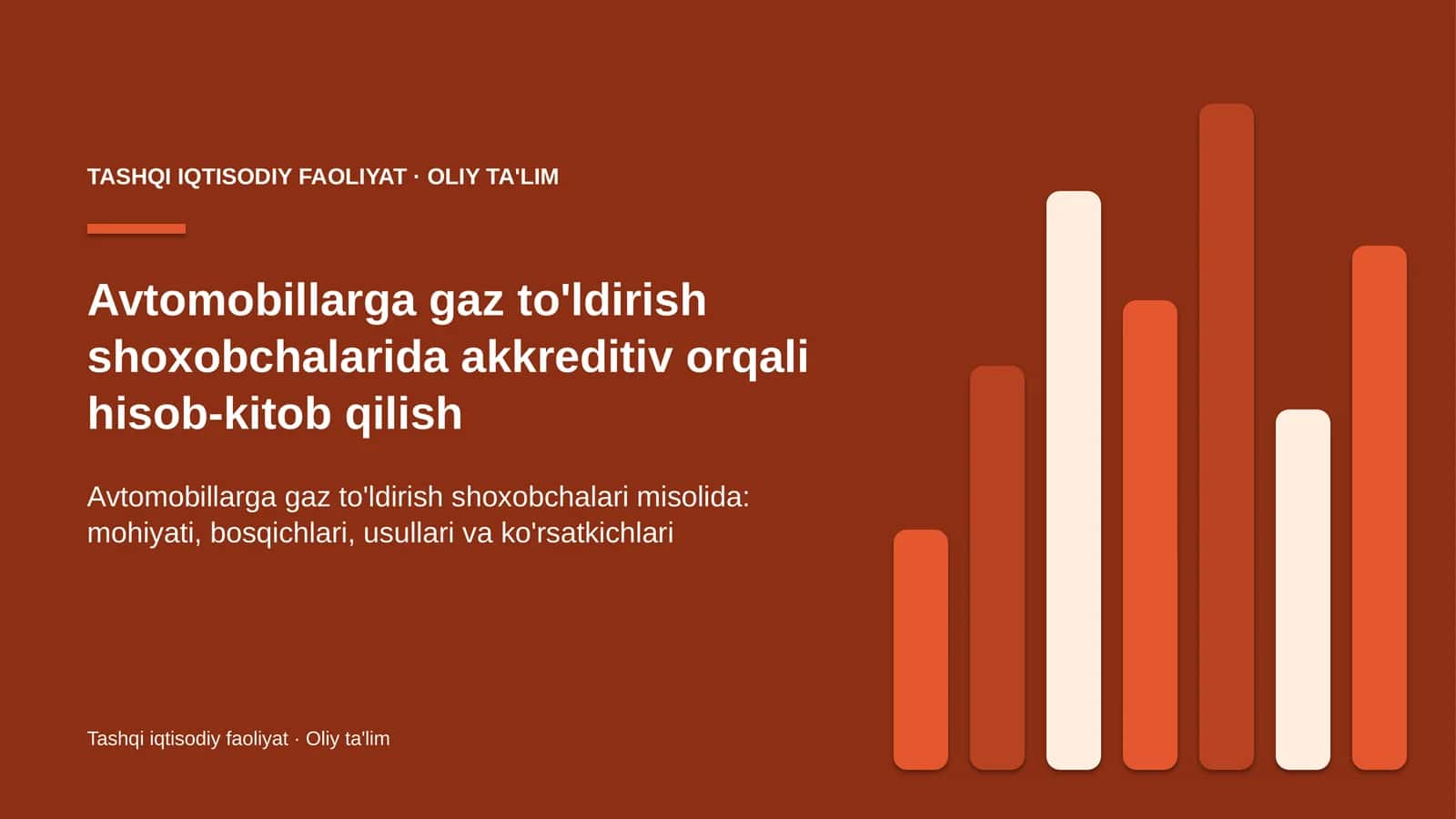 avtomobillarga gaz to'ldirish shoxobchalarida akkreditiv orqali hisob kitob qilish 6064
