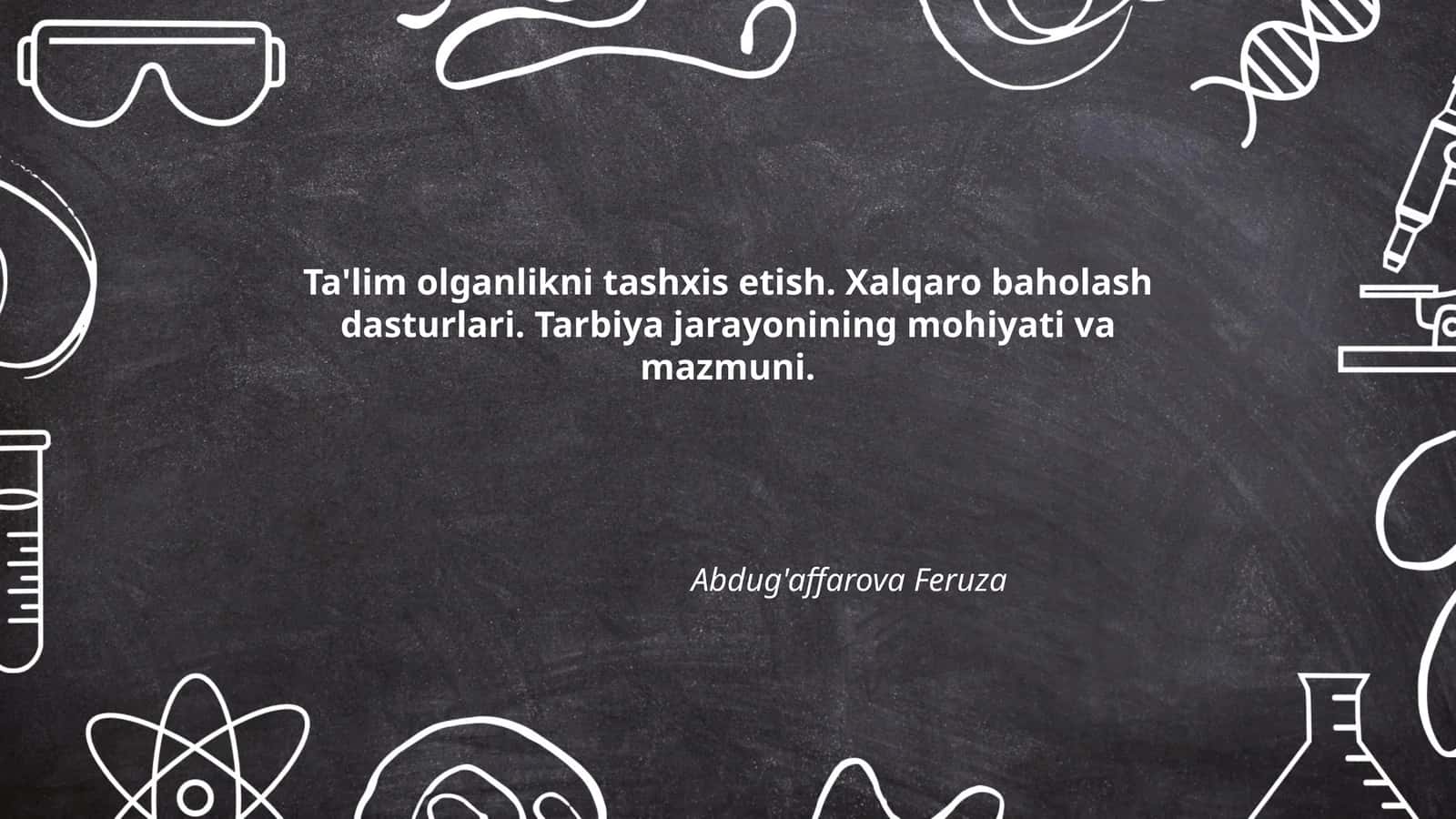 Abdug'affarova Feruza