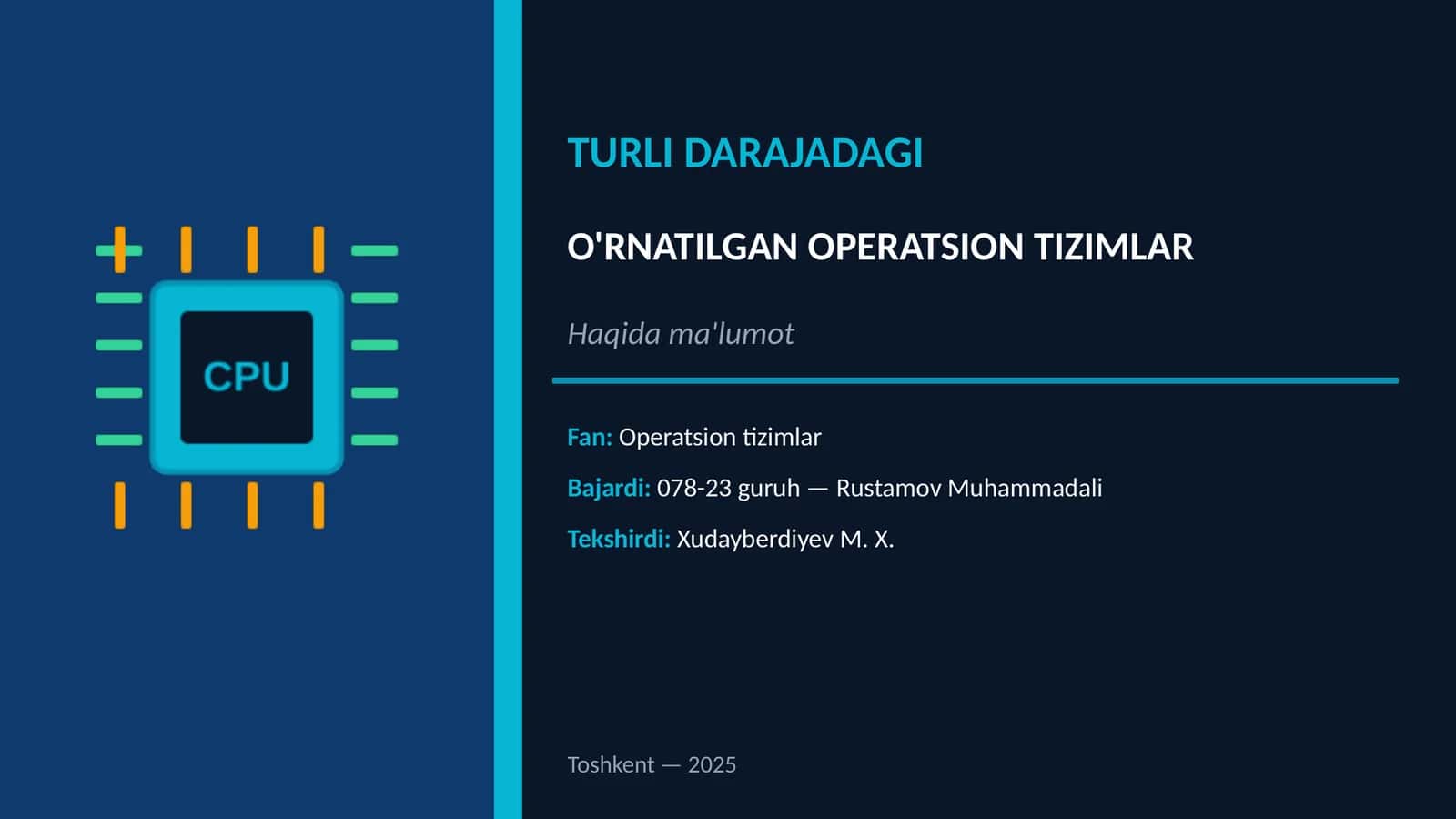 O'rnatilgan OT — Tushuncha va Ta'rif