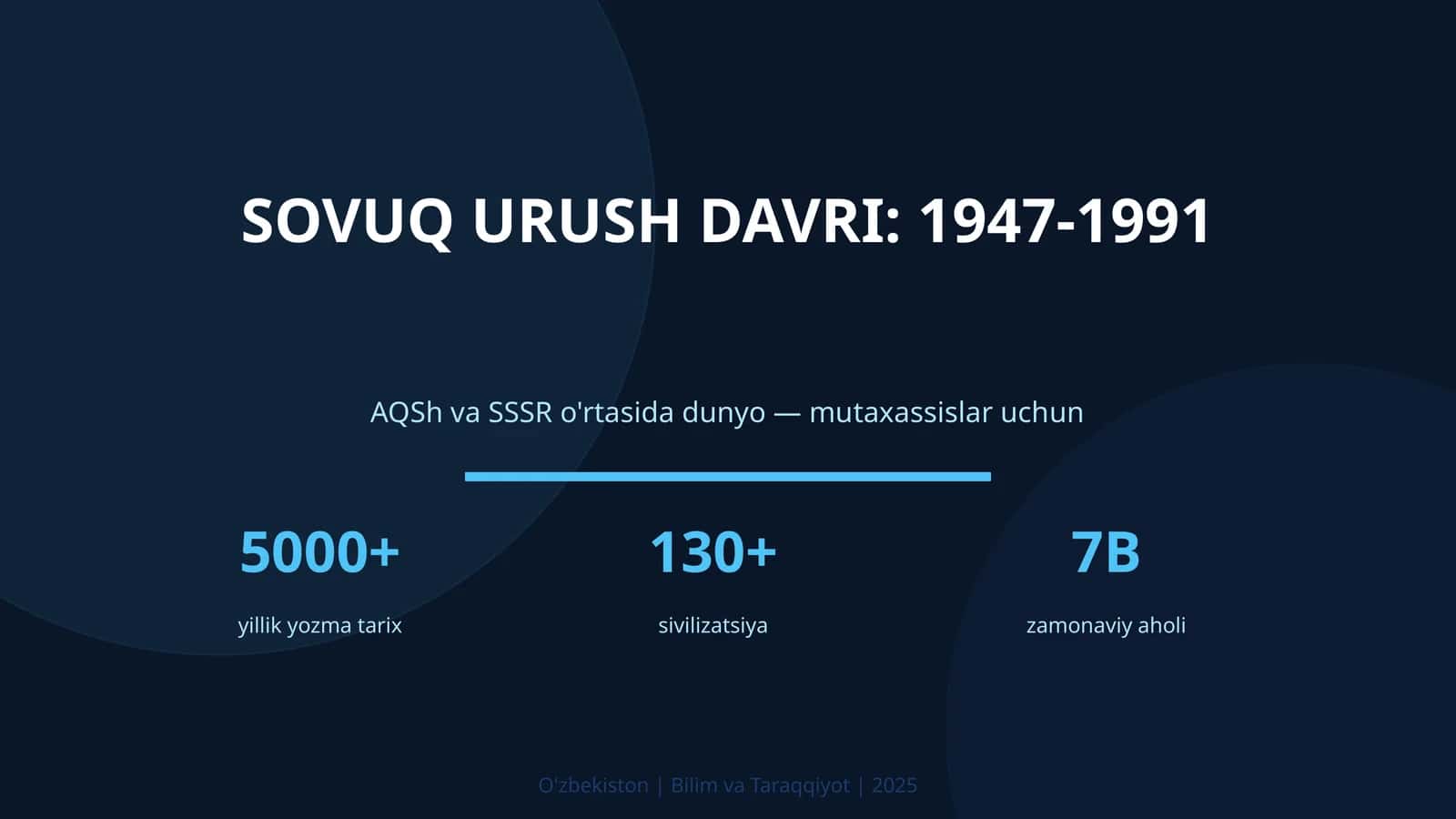 Sovuq urush davri: 1947-1991