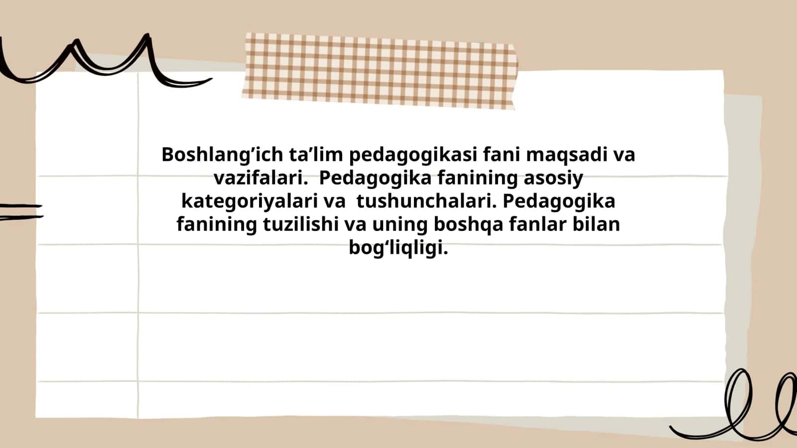 Boshlang’ich ta’lim pedagogikasi