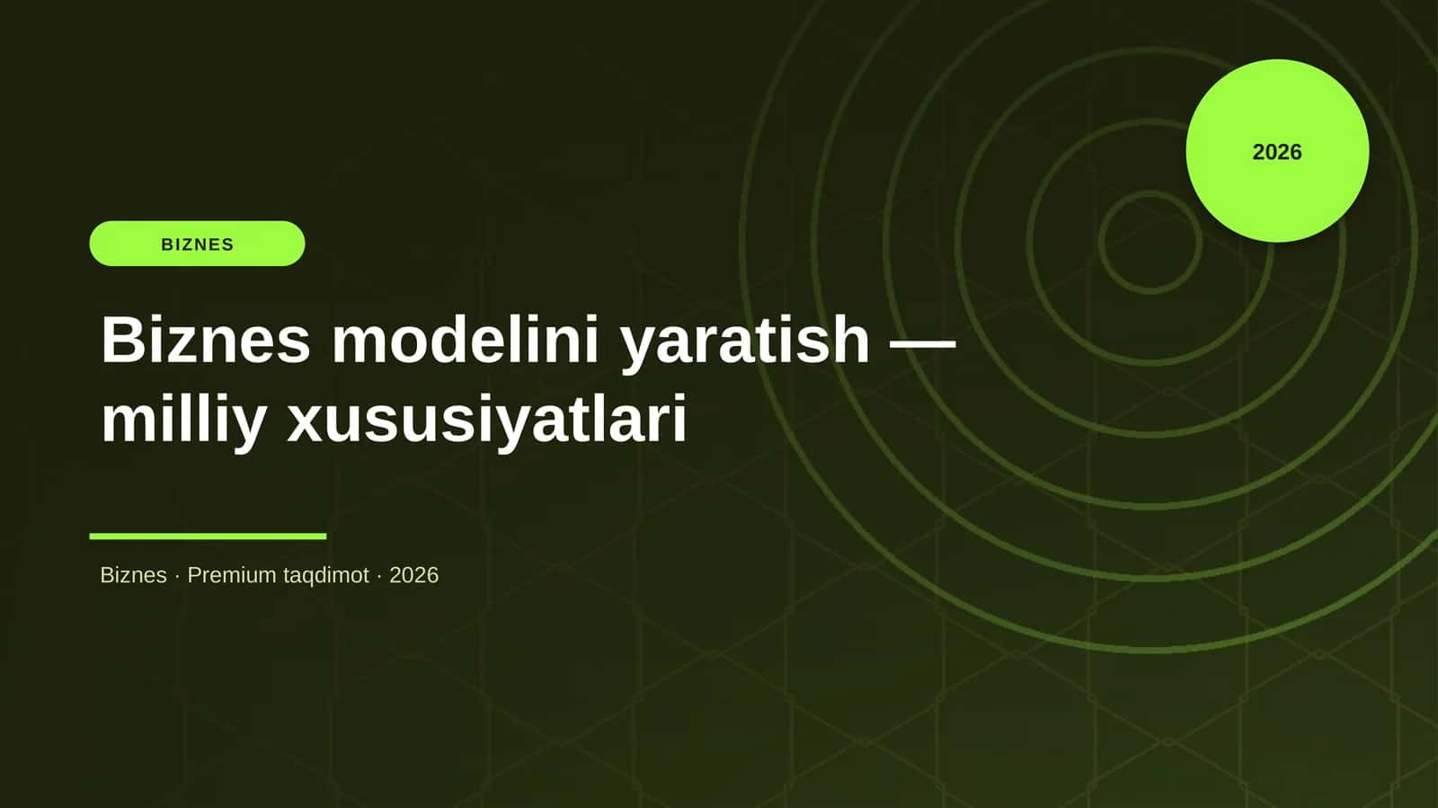 Biznes modelini yaratish — milliy xususiyatlari