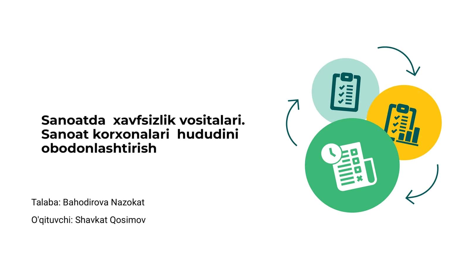 Sanoatda xavfsizlik vositalari