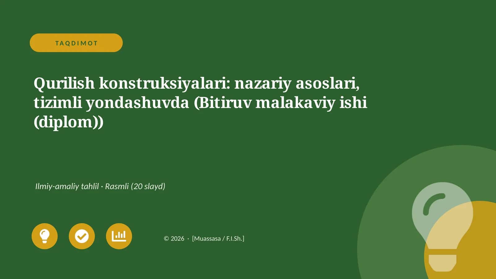 Qurilish konstruksiyalari: nazariy asoslari, tizimli yondashuvda (Bitiruv malakaviy ishi (diplom))