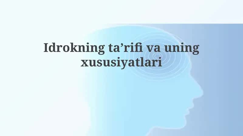 интеллектининг таърифи ва аҳамияти