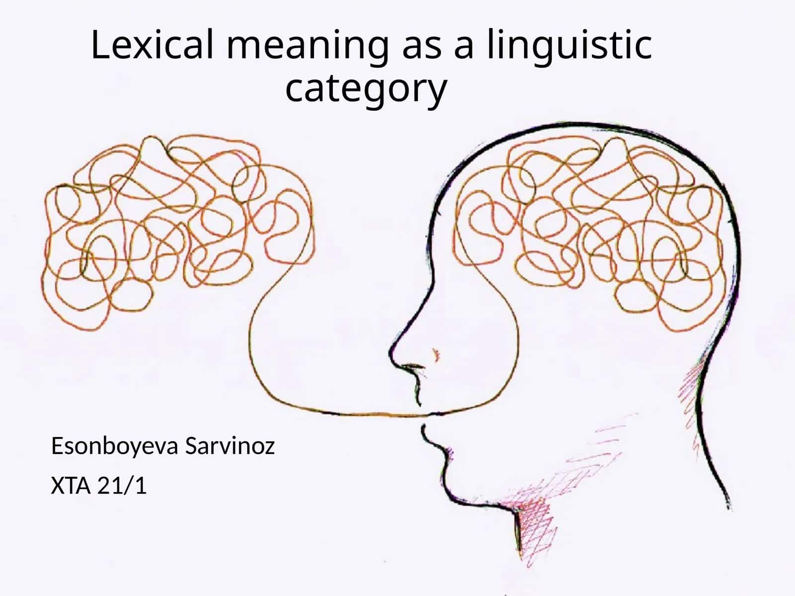 Lexical meaning as a linguistic category