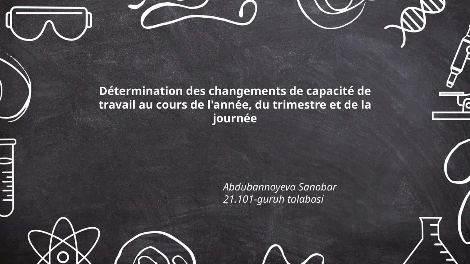 Détermination des changements de capacité de travail