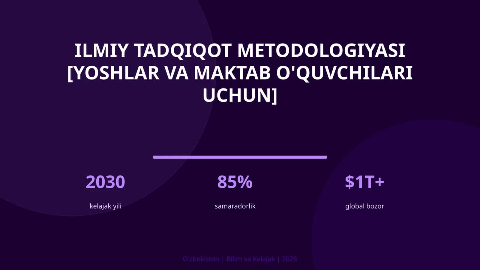 Ilmiy tadqiqot metodologiyasi [yoshlar va maktab o'quvchilari uchun]