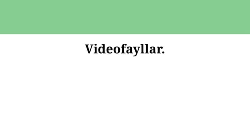 Dáslepki videoxabar jazıw sistemaları
