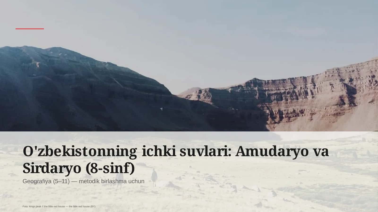O'zbekistonning ichki suvlari: Amudaryo va Sirdaryo (8-sinf)