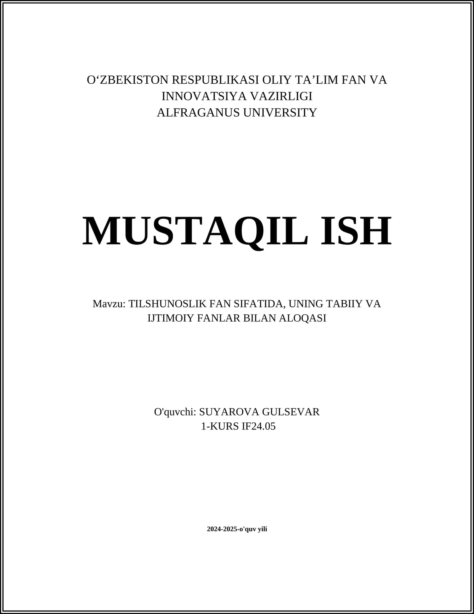 Tilshunoslik Fan Sifatida, Uning Tabiiy va Ijtimoiy Fanlar Bilan Aloqasi