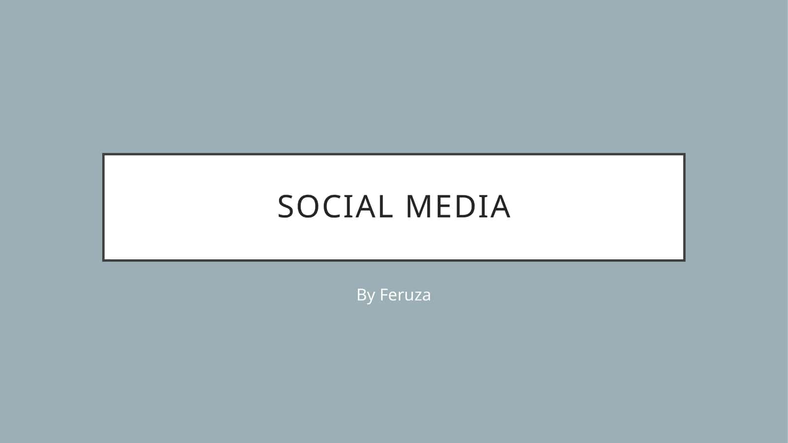 SocialMedia in Our Daily Life