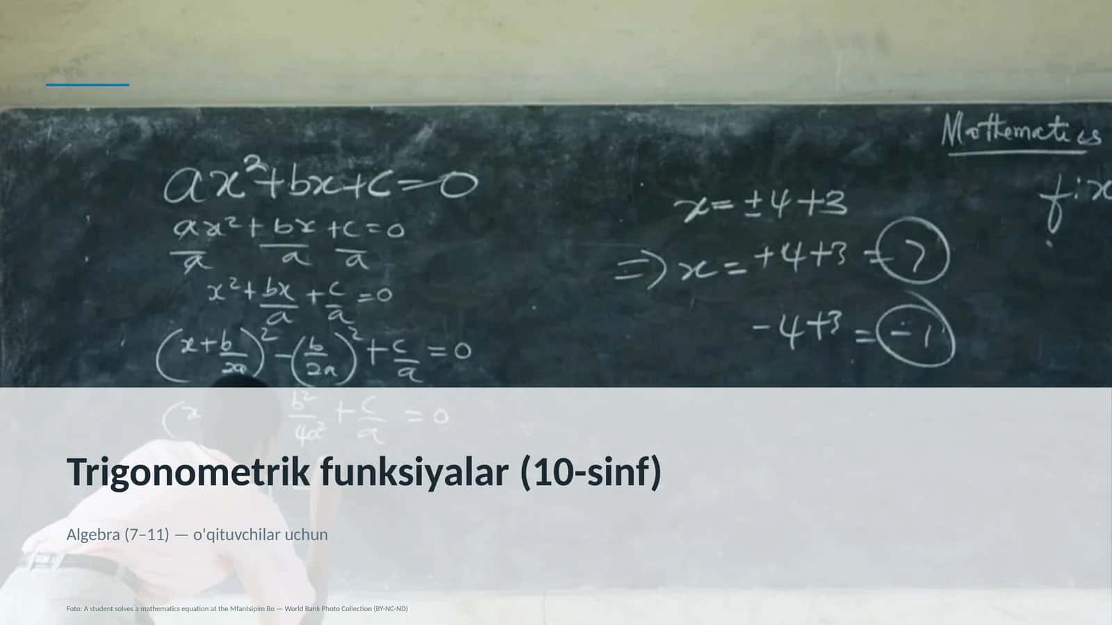 Trigonometrik funksiyalar (10-sinf)