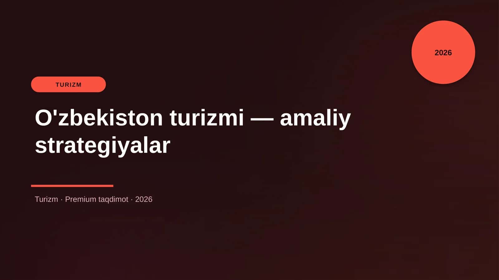O'zbekiston turizmi — amaliy strategiyalar