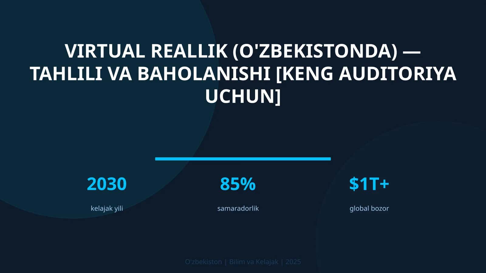 Virtual reallik (O'zbekistonda) — tahlili va baholanishi [keng auditoriya uchun]