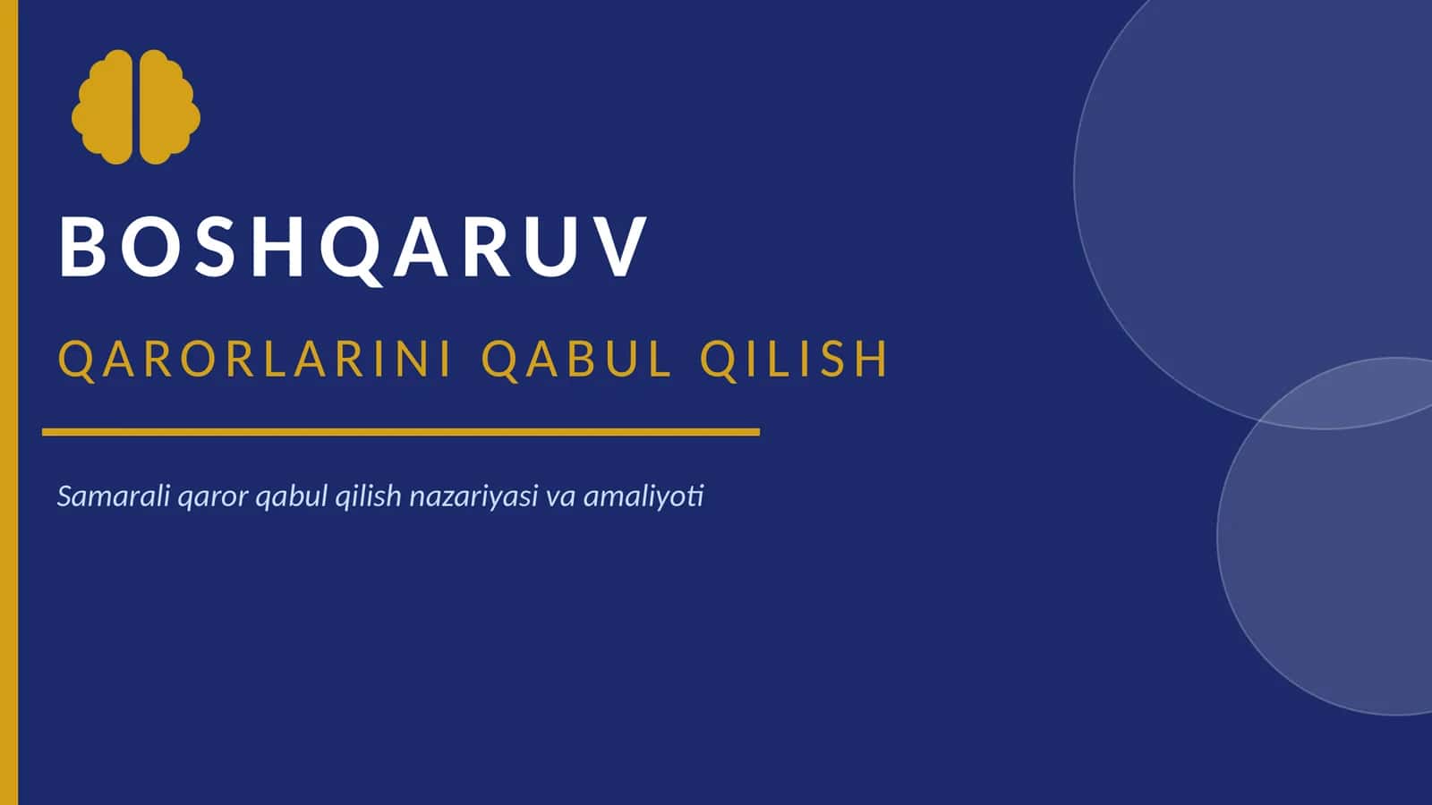 Qaror qabul qilish