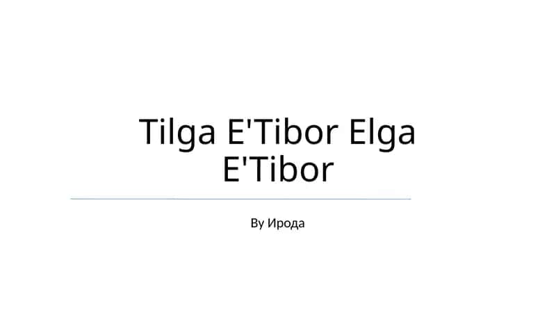 Tilga E'Tibor Elga E'Tibor