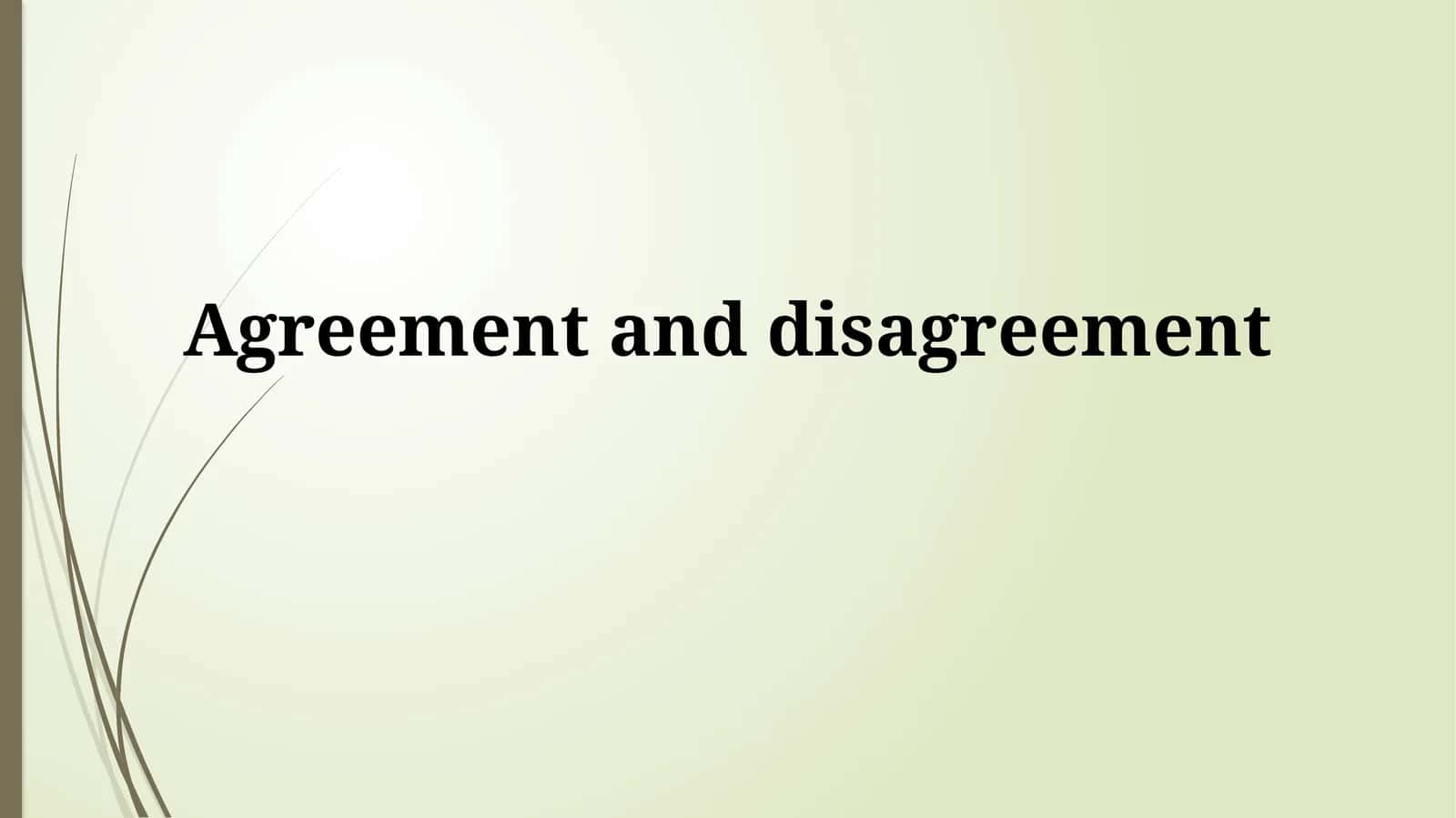 Expressing Agreement