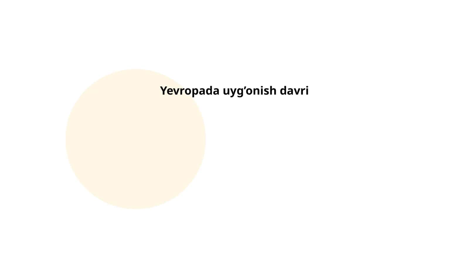 Yevropada uyg’onish davri